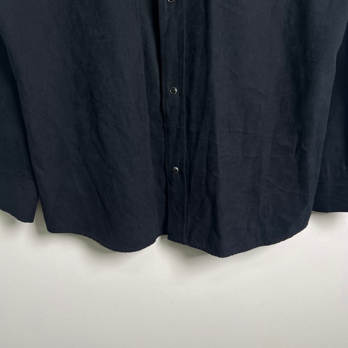 OMOKOS 오모코스 블랙 스웨이드 웨스턴 셔츠 L 상품이미지5