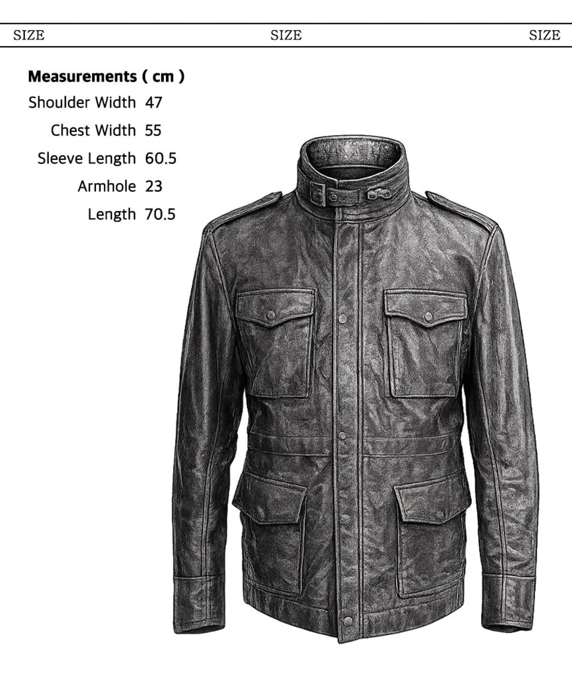 VINO 빈티지 레더 필드 자켓 (Brown)  상품이미지3