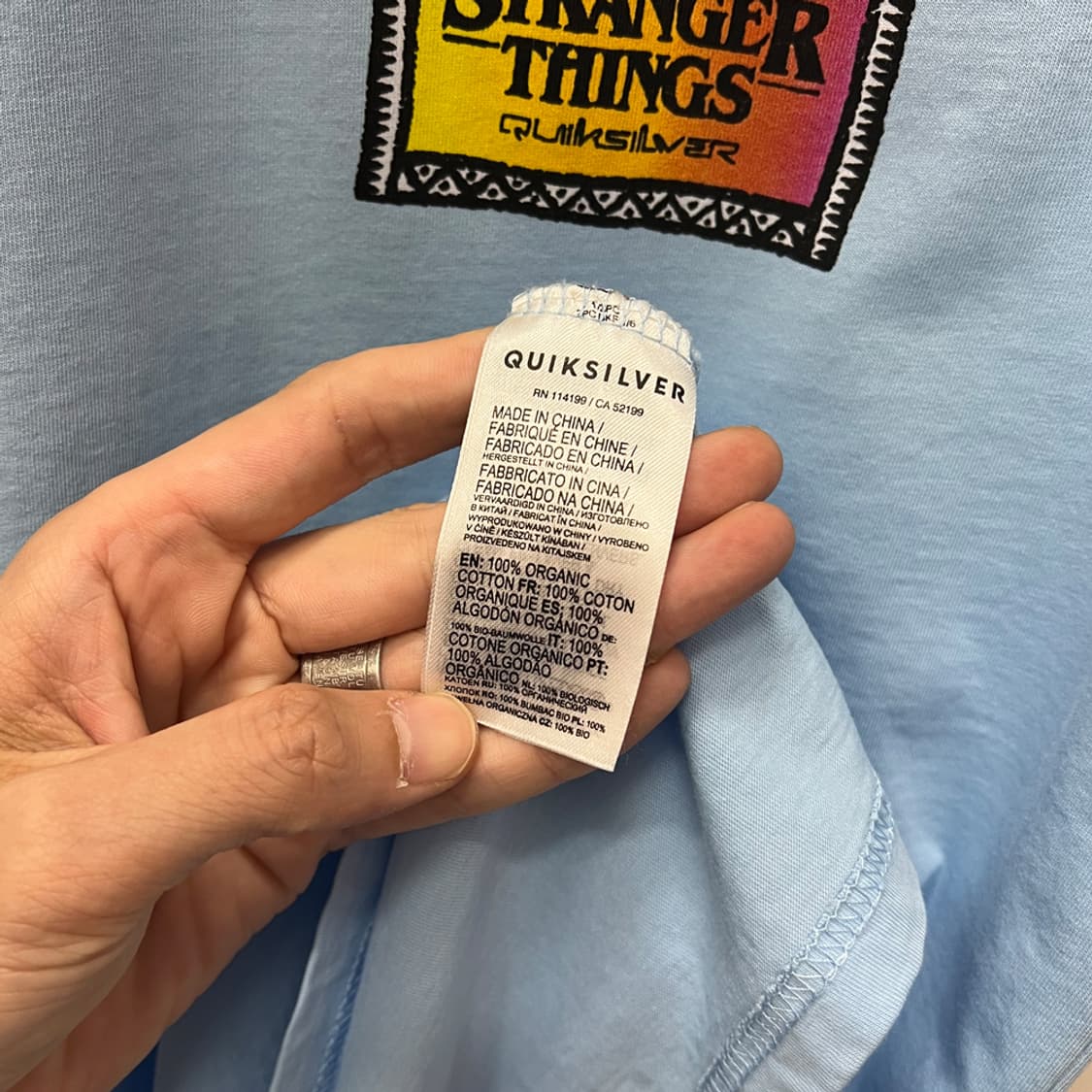 Quiksilver 퀵실버 x 기묘한 이야기 반팔티 M 상품이미지5