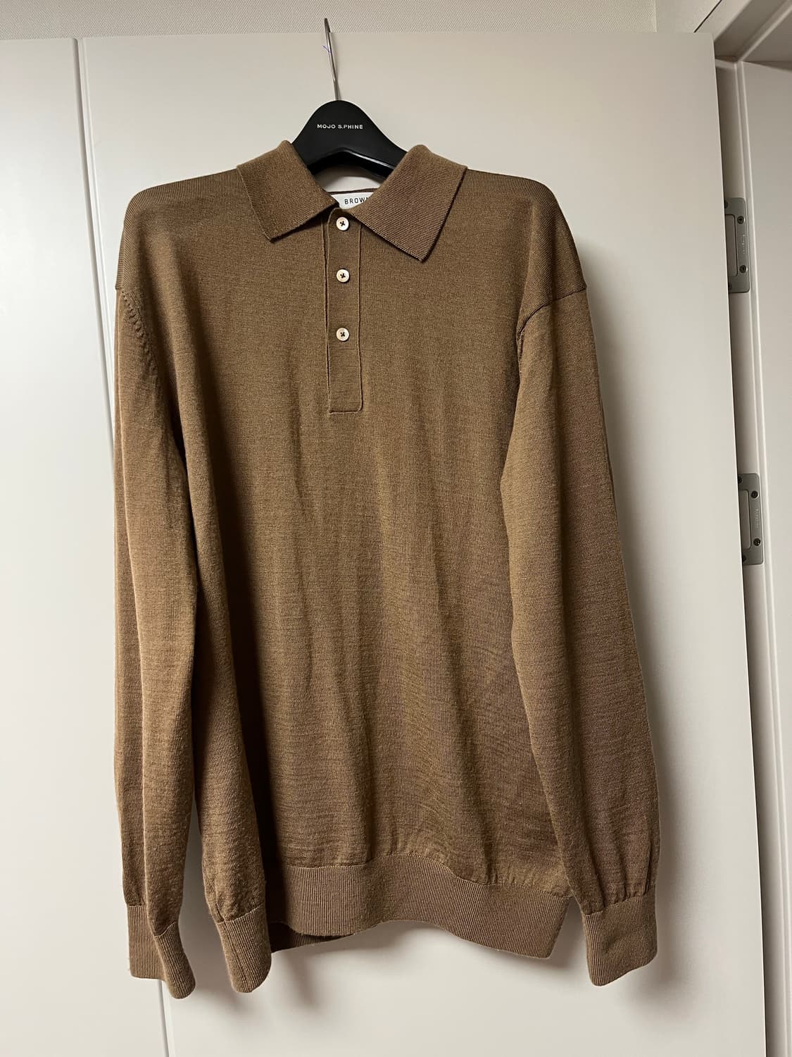 [브라운야드]Knit Pique Shirt, Brown (4) 상품이미지8