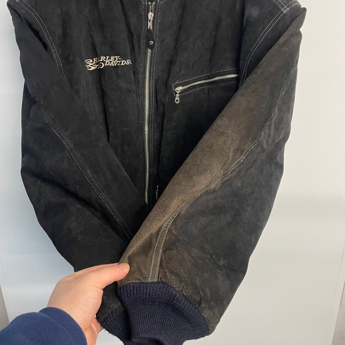 할리데이비슨 가죽 스웨이드 봄버자켓 상품이미지7