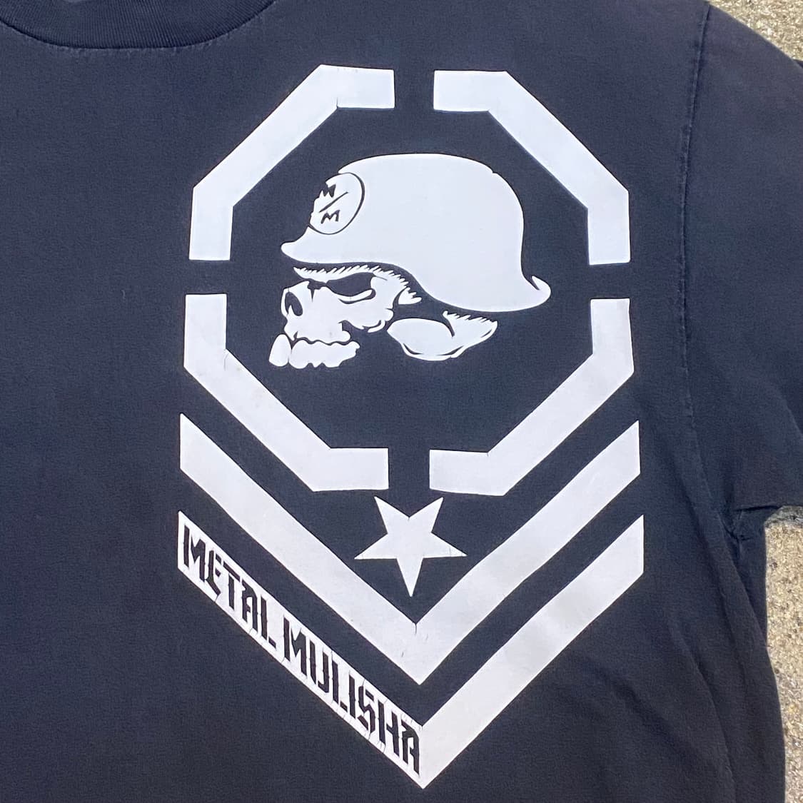 미국 빈티지 브랜드 메탈 멀리샤 해골 스컬 프린팅 락티셔츠 반팔티 상품이미지3