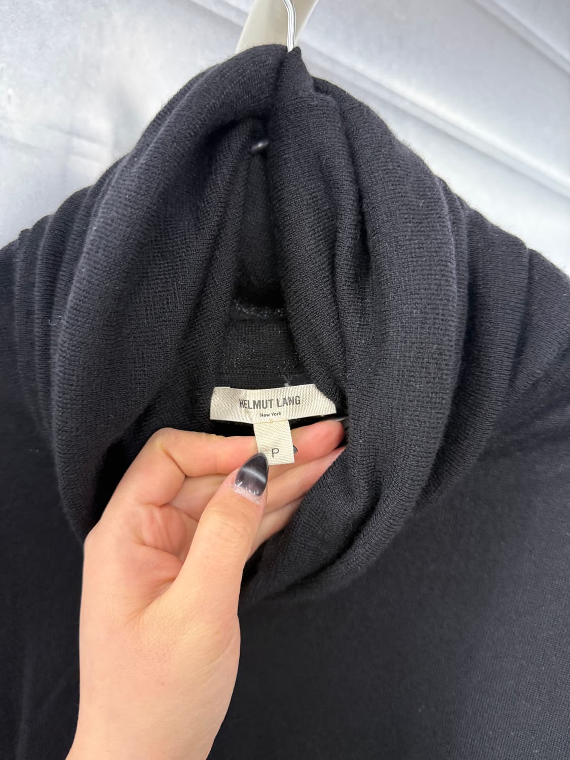 HELMUT LANG 헬무트랭 목폴라 니트 블랙 S 상품이미지4