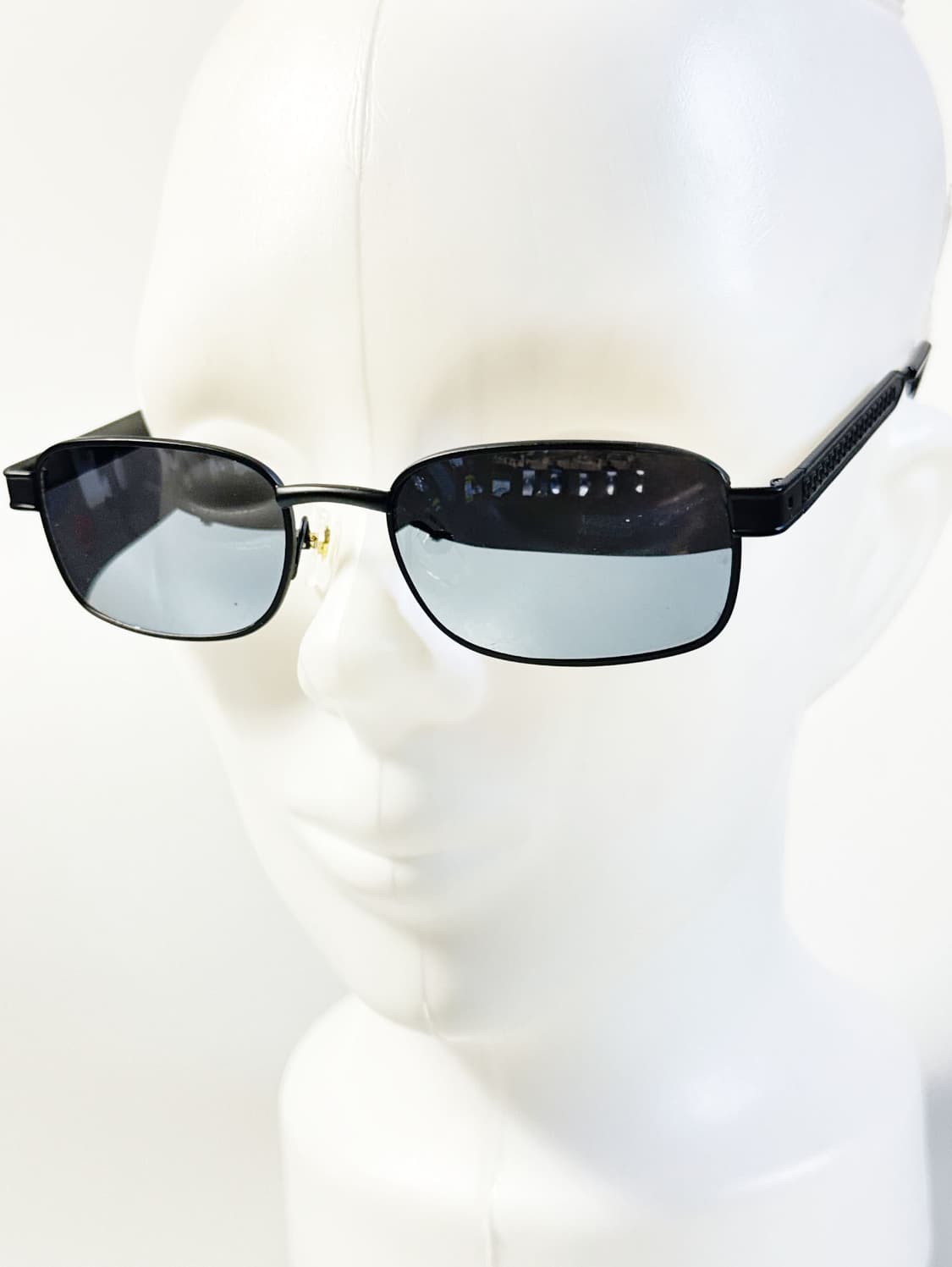 90s JOANNA 블랙 메탈 슬림 스퀘어 빈티지 선글라스 상품이미지8