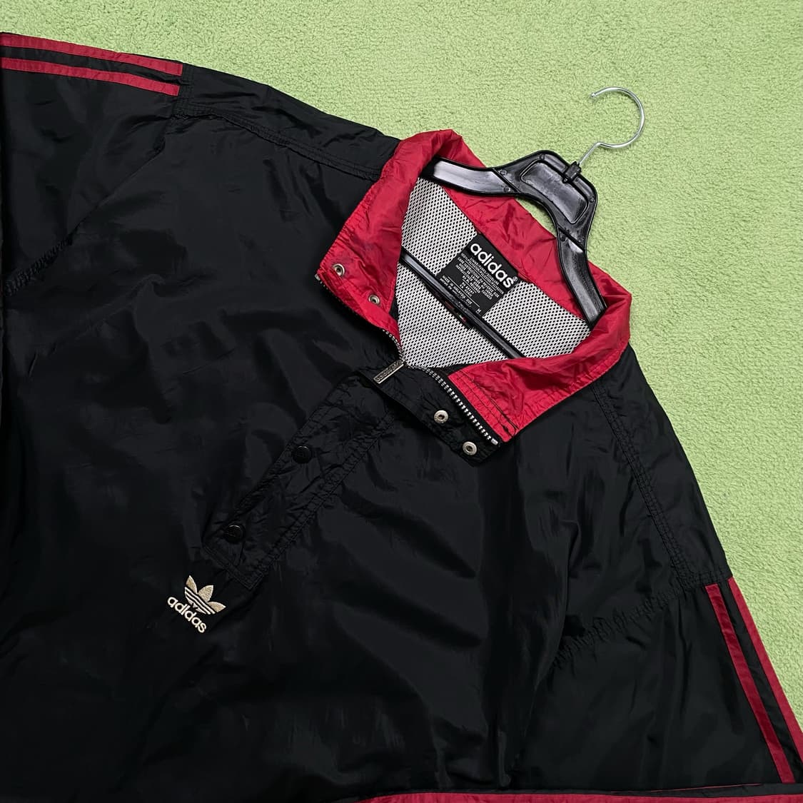 아디다스 00's 올드스쿨 후면 빅로고 반집업 우븐 상품이미지3