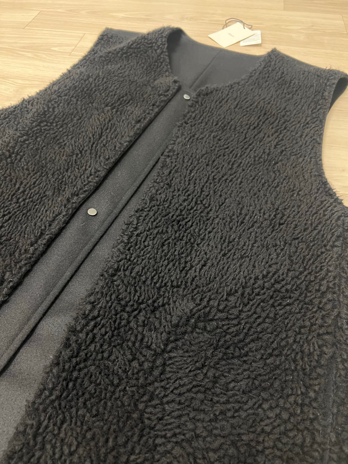 슈타인 stein / 울 보아 리버시블 베스트 / M 상품이미지5