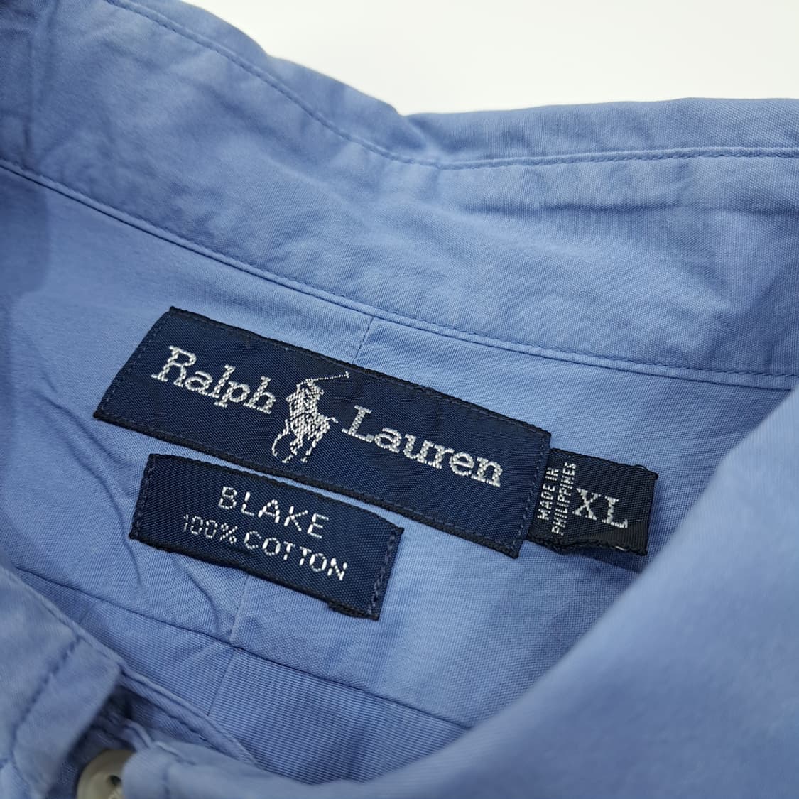 CL721 XL 폴로 90s 블레이크 코튼 라이트블루 셔츠 남방 상품이미지3