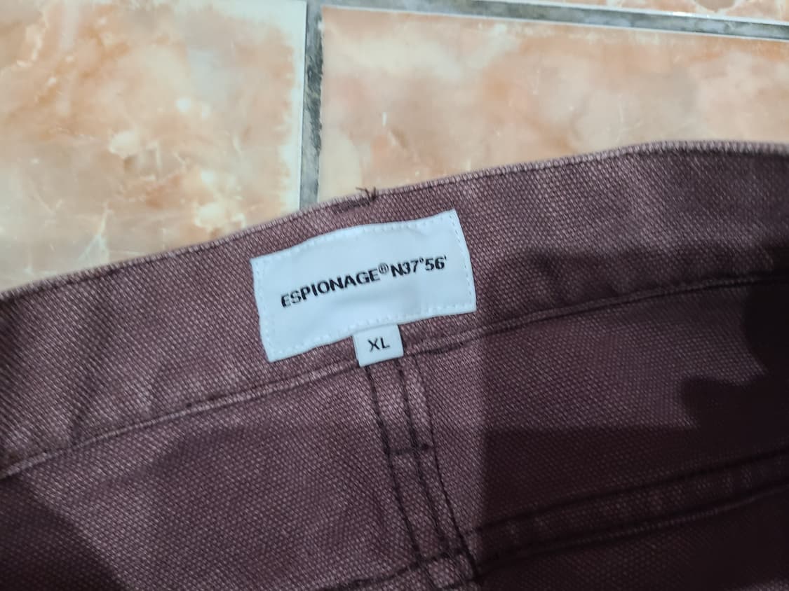 에스피오나지 워시드 더블니 워크팬츠 (버건디) 상품이미지3