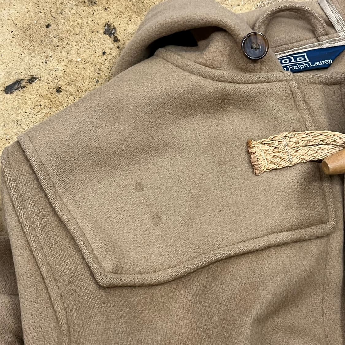 폴로 랄프로렌 브라운 베이지 더플 떡볶이 코트  상품이미지7