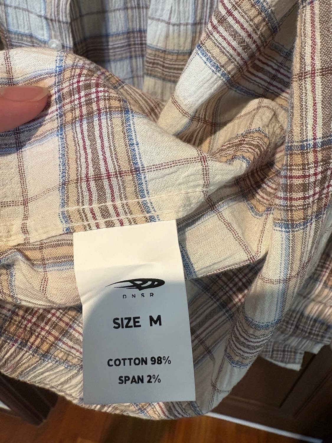 DNSR 체크셔츠 베이지 상품이미지4