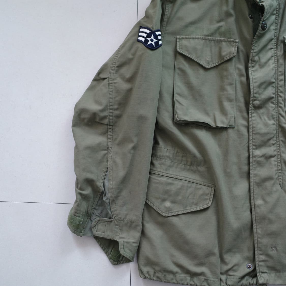 60s 미군 M-65 필드자켓 은색지퍼 2세대 USAF 배트남전 S-S 상품이미지3