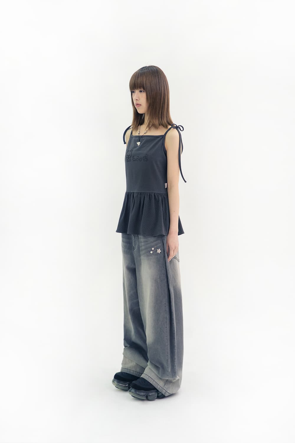 허그유어스킨 리락쿠마 데님 팬츠 그레이 S 코이세이오 미세키서울 지초이 상품이미지8