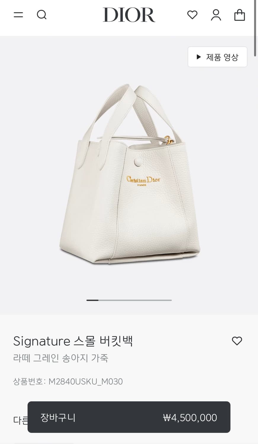 디올 시그니처 스몰 버킷백 디올백 디올가방 상품이미지5