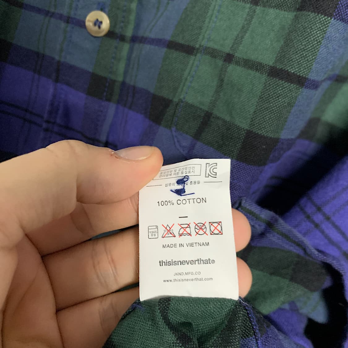 디스이즈네버댓 타탄 체크 셔츠 M 상품이미지3