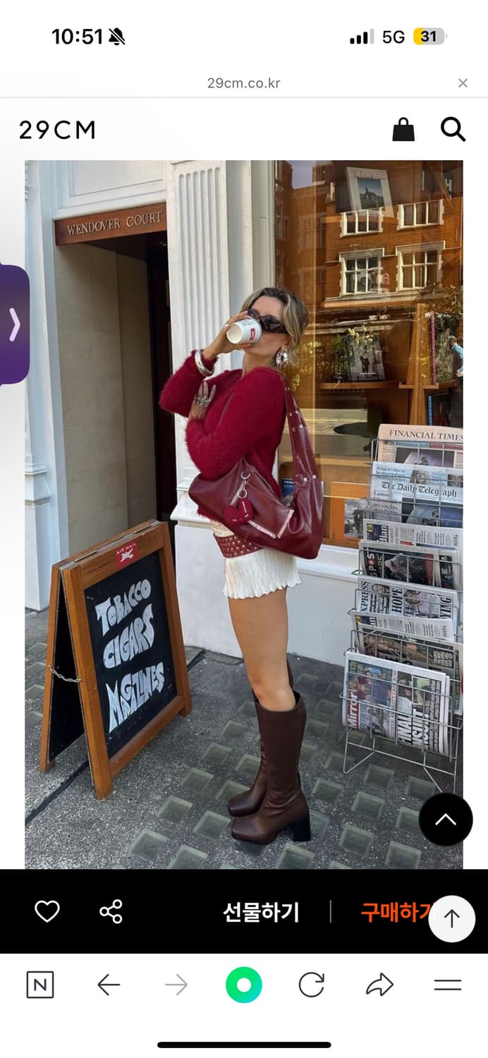 히에타 티나백 레드 상품이미지4