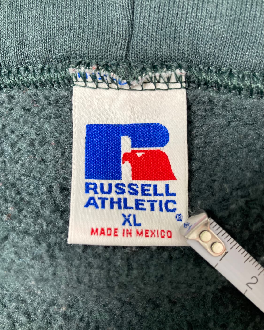 90s Russell Zip Up Hoodie (sage green) 상품이미지3