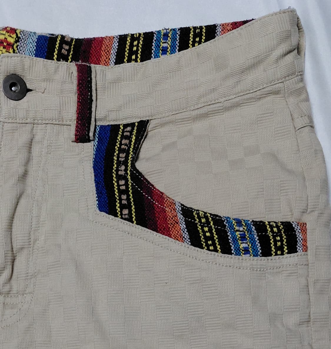 [M] TOMT JUNIOR 에스닉 포인트 체크 텍스처 하프 팬츠 상품이미지3