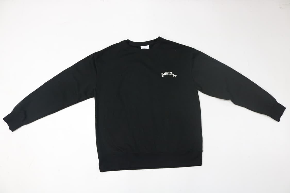 베티 붑(Betty Boop) 바이크 그래픽 빈티지 맨투맨 (L) 상품이미지5