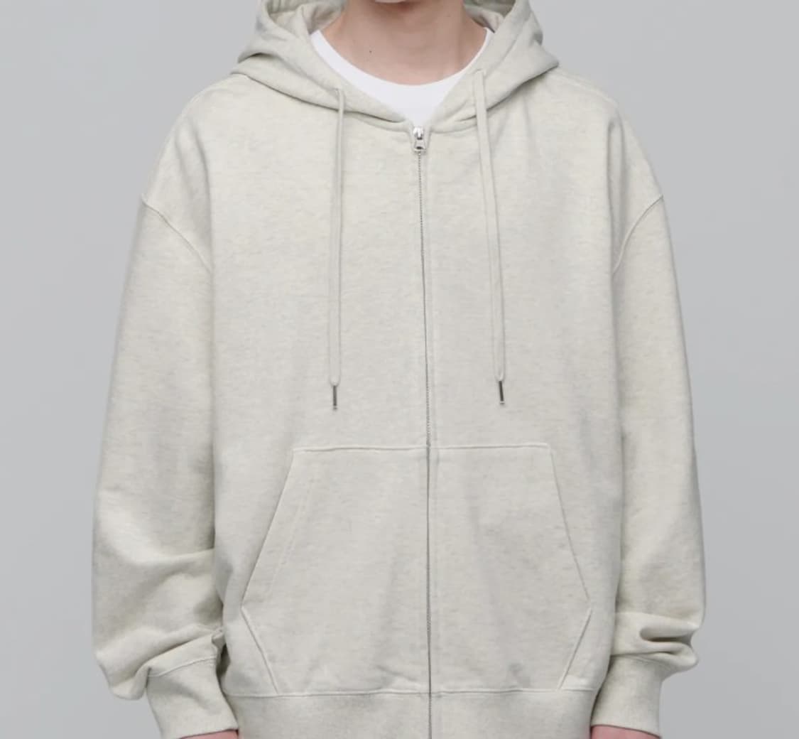 미사용새제품) 무신사스탠다드(musinsa) 후드집업 오트밀 L 상품이미지2