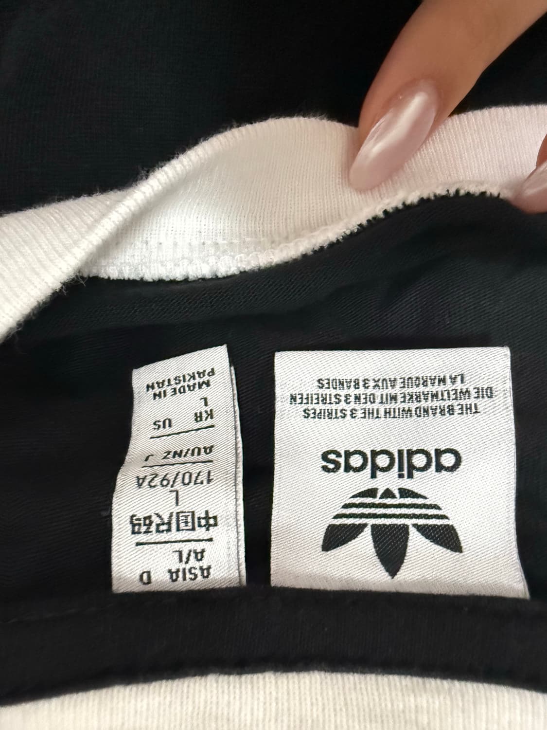 아디다스 롱 슬리브 슬림 핏 티셔츠 블랙  상품이미지2