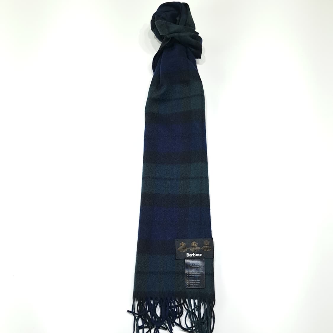 MX543 바버 램스울캐시미어 블랙워치 네이비 머플러 목도리 상품이미지5