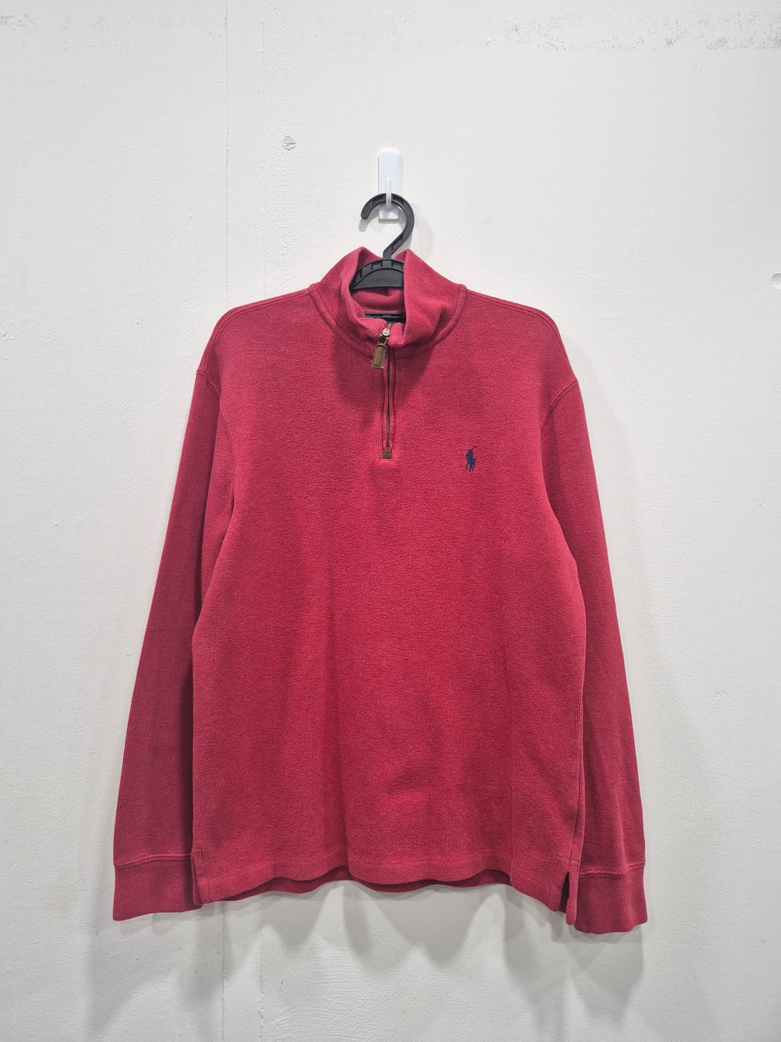 폴로랄프로렌 레드 하프 집업 코튼  맨투맨 남성 M사이즈 상품이미지1
