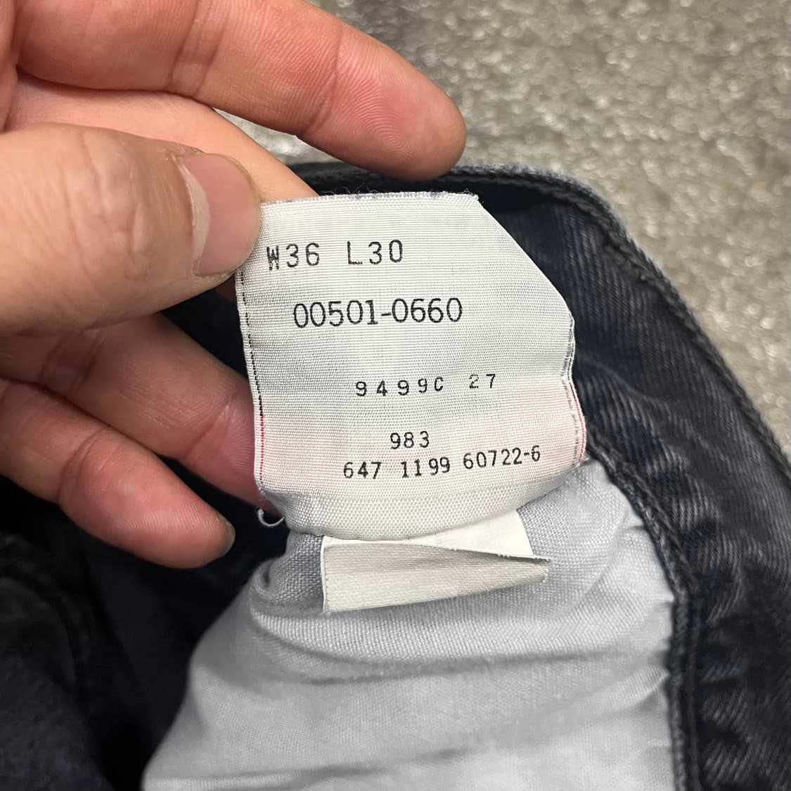 90s 리바이스501 블랙진 (34“) 상품이미지6