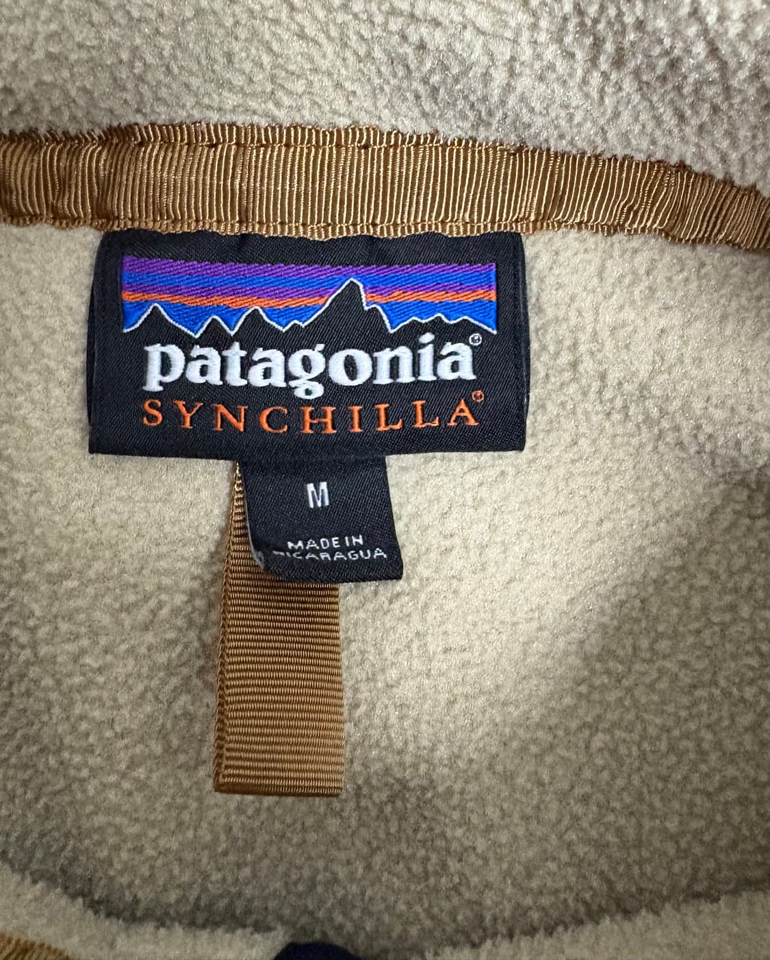 빈티지 파타고니아 신칠라 스냅티 멘즈M 애쉬탄 상품이미지3