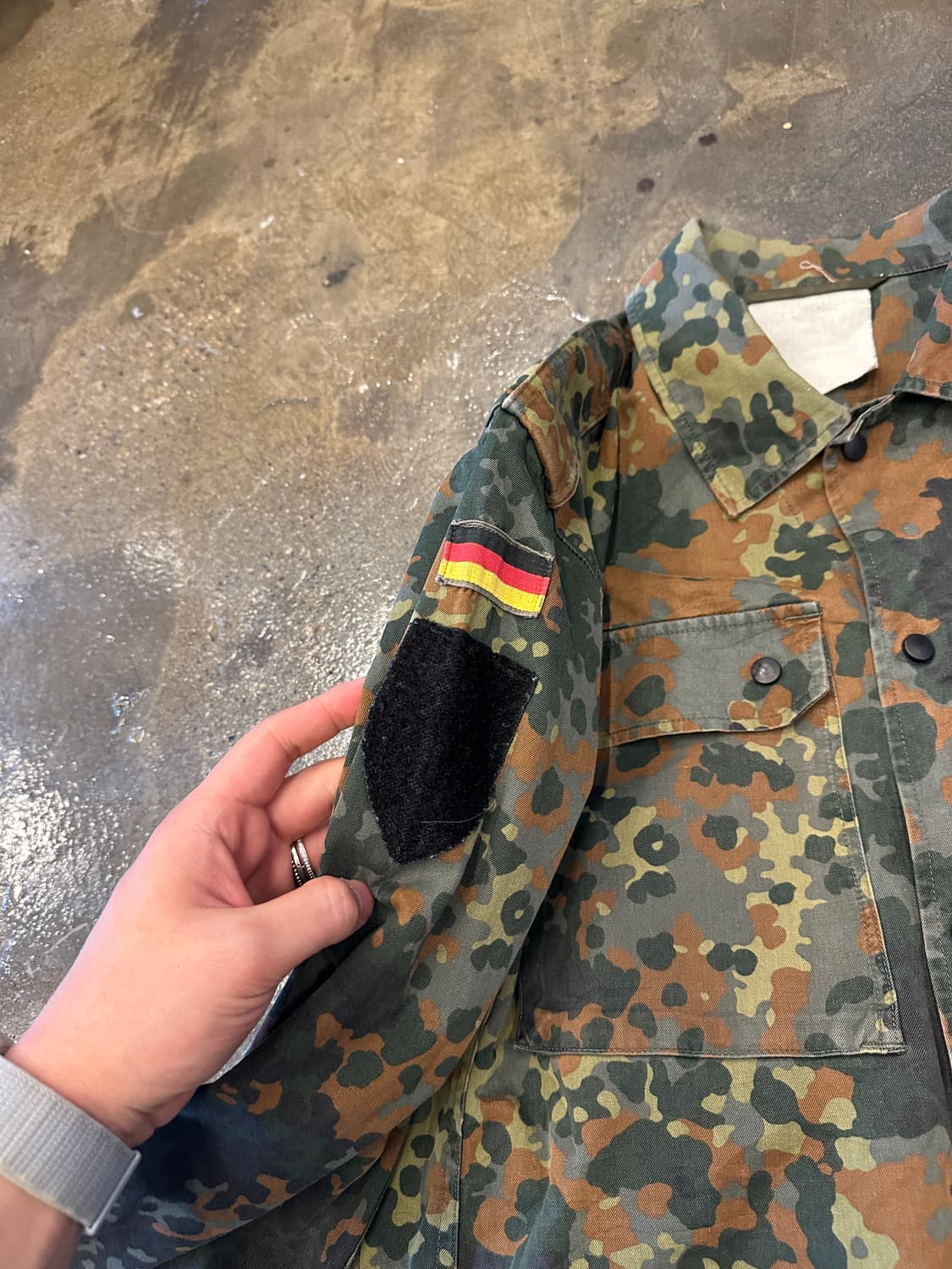 90s Germany ARMY 플렉탄 필드 셔츠 M 상품이미지4