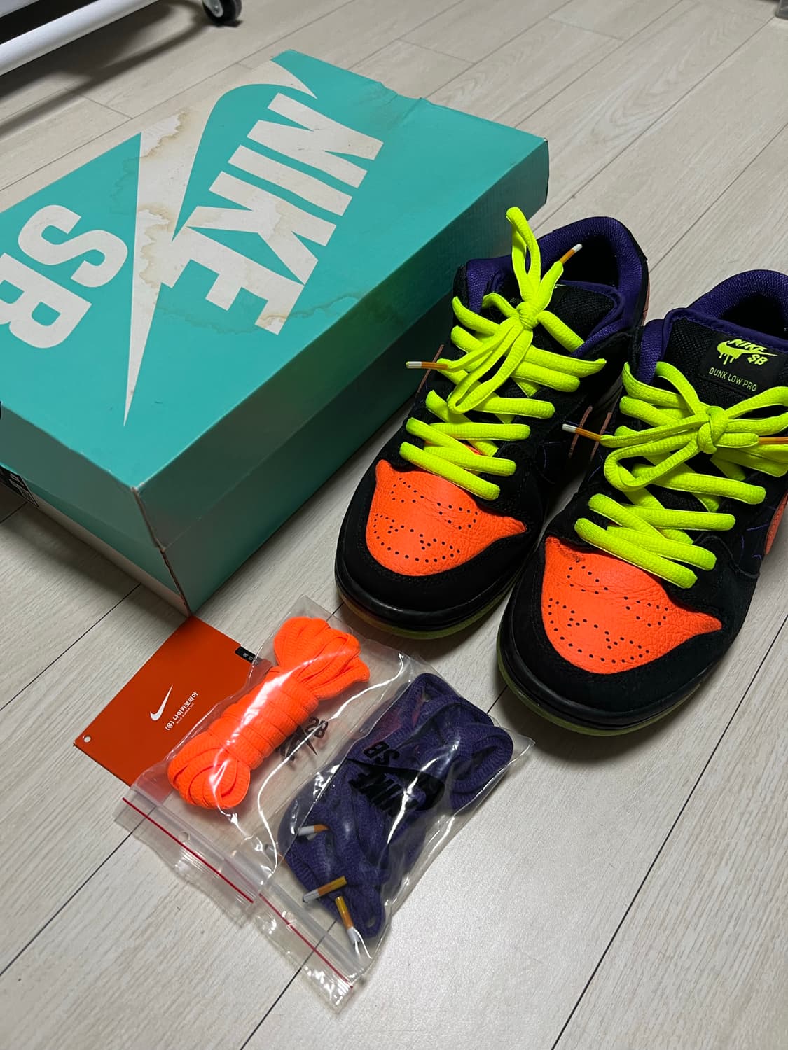 나이키 SB 덩크 로우 프로 할로윈 블랙 오렌지 260사이즈 상품이미지9