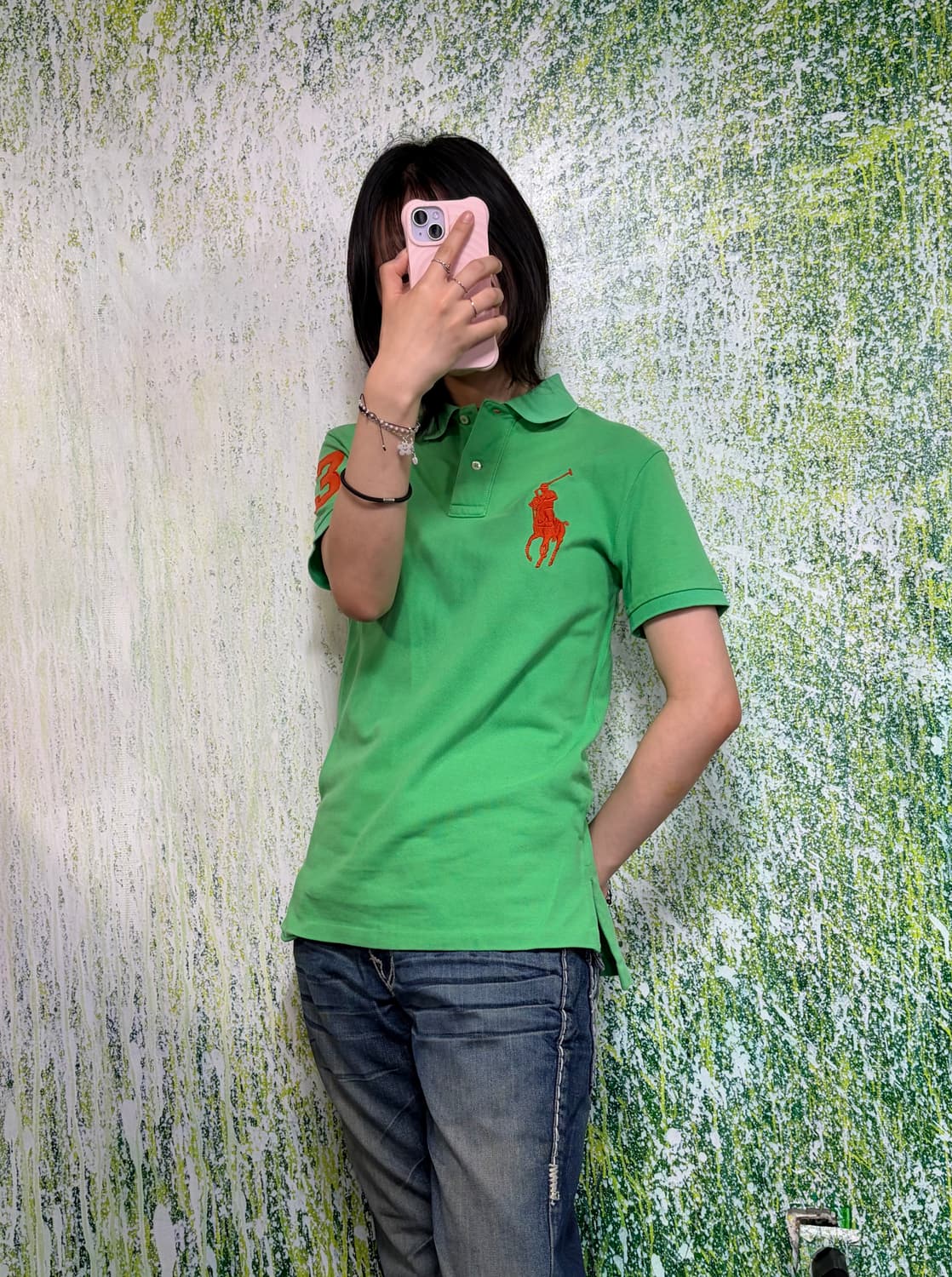 폴로 빅포니 치프키프 그린 카라 반팔 티셔츠 S 상품이미지1