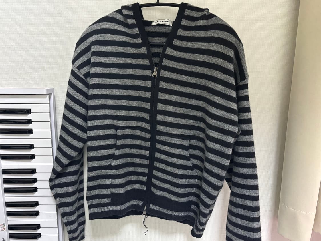 스트라이트 포켓 투웨이 니트 집업 상품이미지2