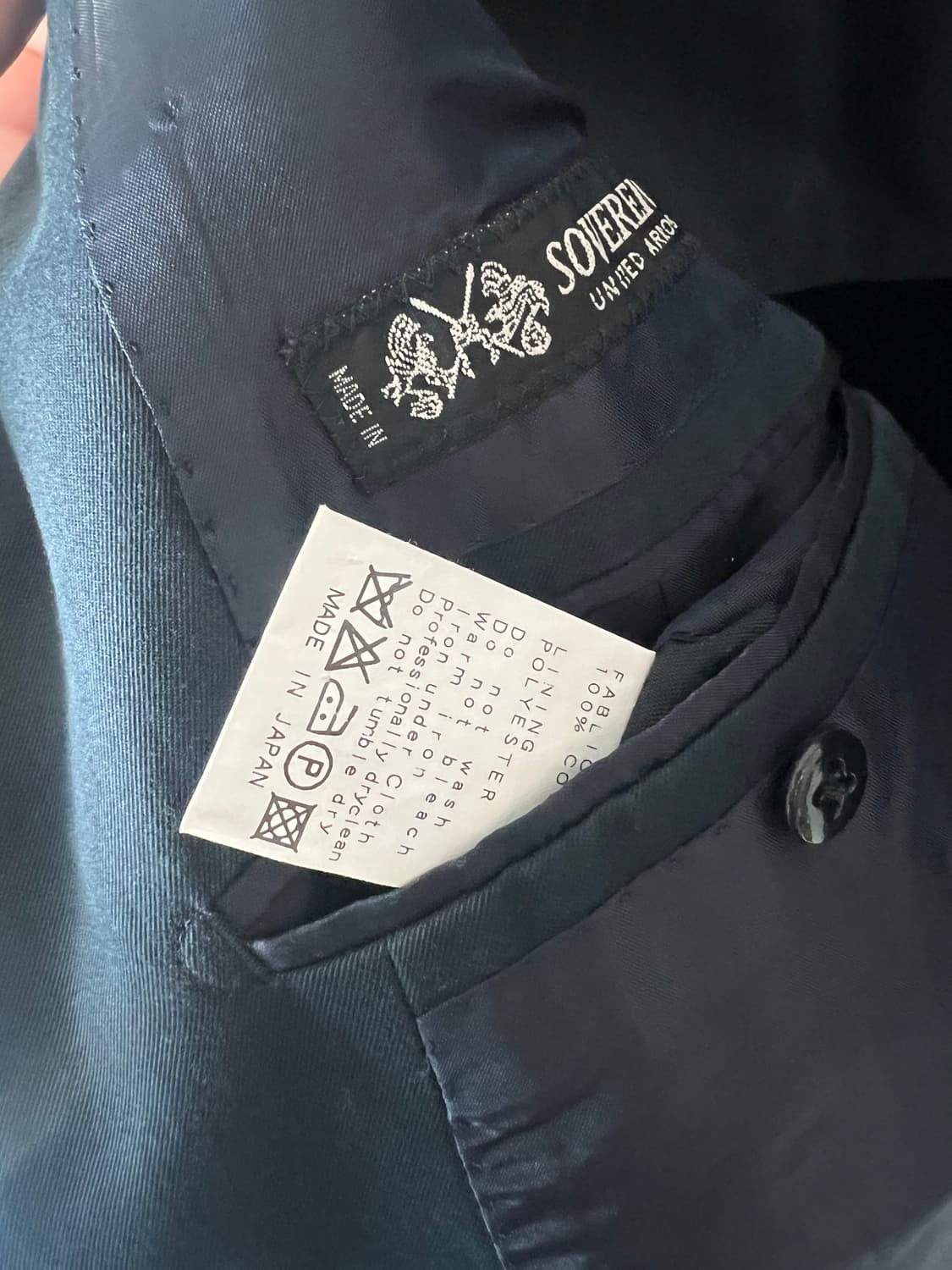 유나이티드 애로우즈 소버린 네이비 워시드 코튼 자켓 상품이미지5