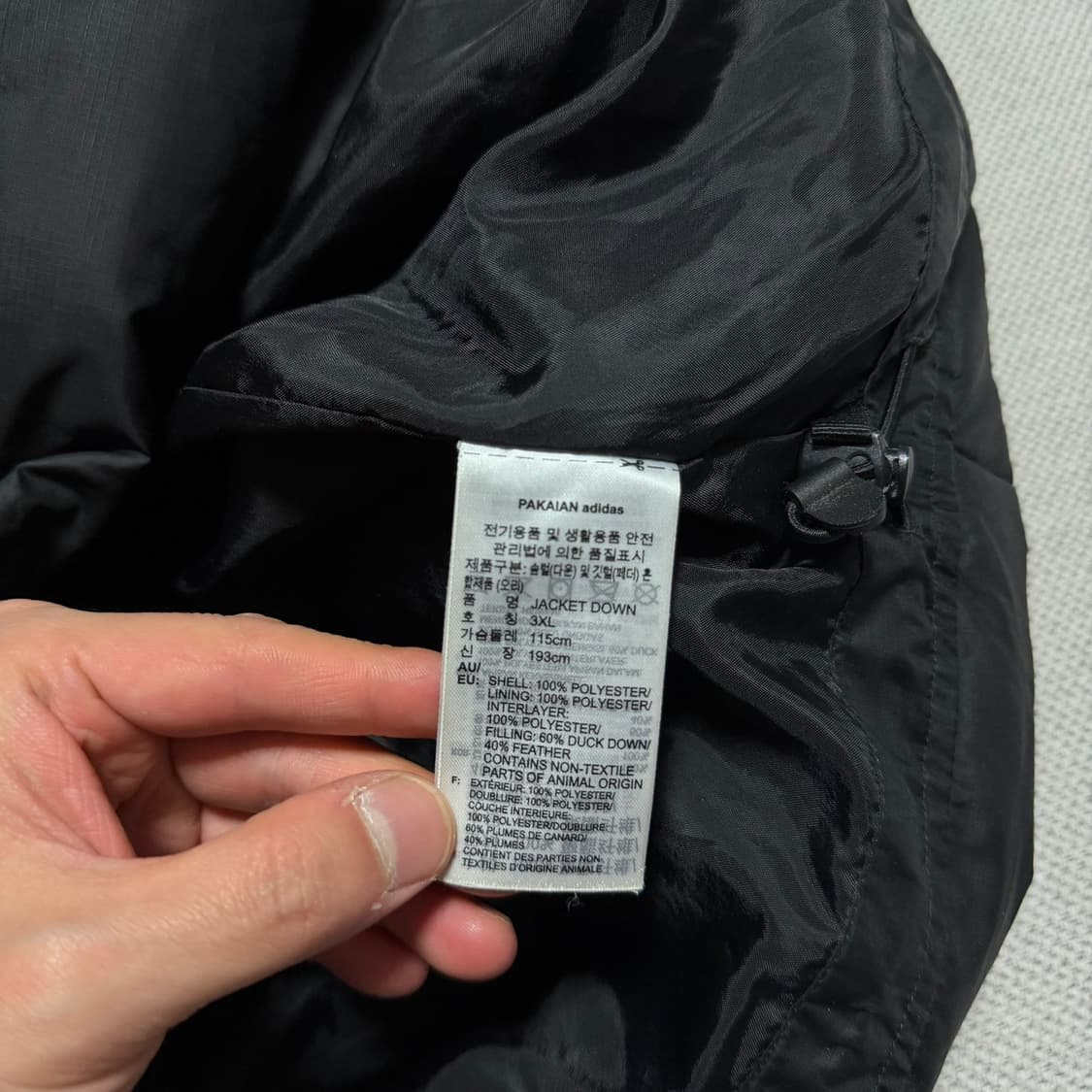 아디다스 오리지널 로고 패딩 자켓 상품이미지4