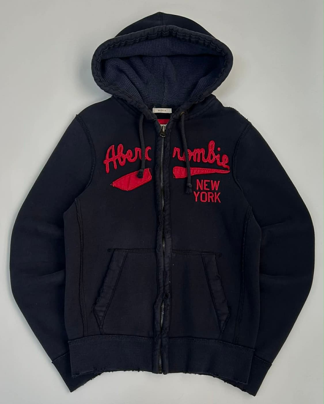 [L] 아베크롬비 y2k 올드스쿨 검빨 후드집업 상품이미지1