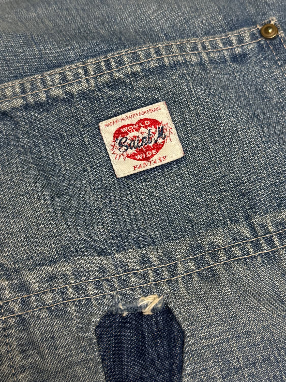 [L] 세인트미카엘 빈티지 더블니 플레어 데님 상품이미지5