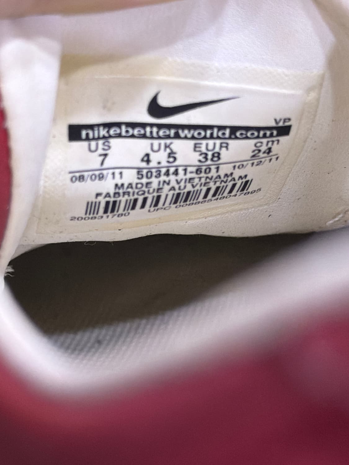 나이키 클래식 코르테즈 레더 레드 화이트 스니커즈 240 상품이미지9