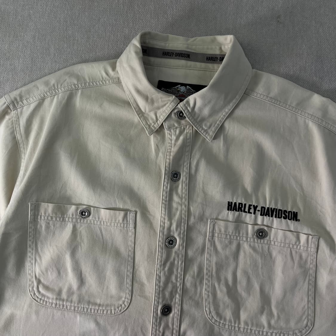 105 할리데이비슨 백로고 반팔 워크 셔츠 상품이미지3
