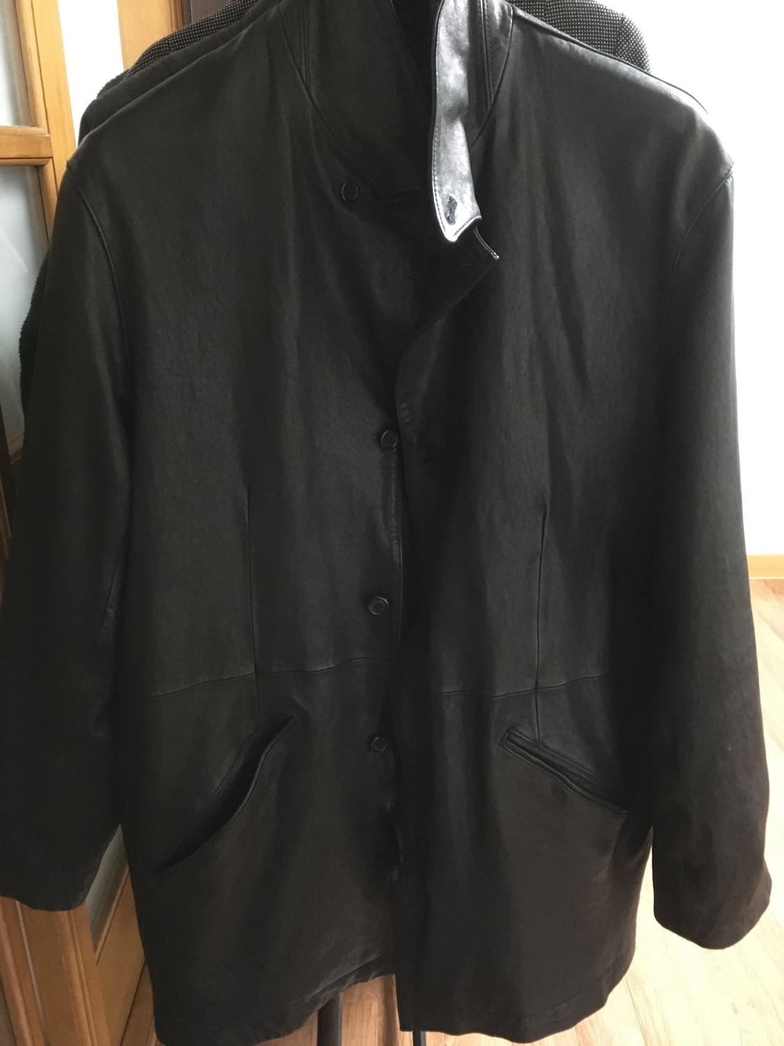 xs 유스 워시드 레더 자켓 상품이미지3