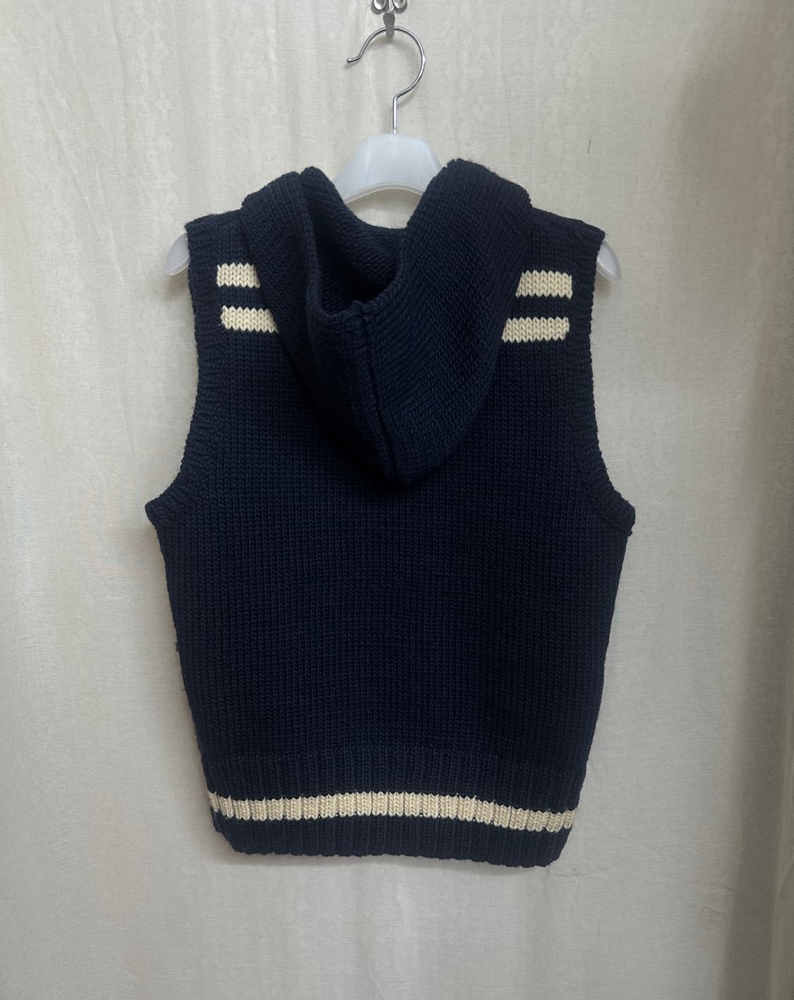 blue blue 울100 후드베스트 상품이미지2