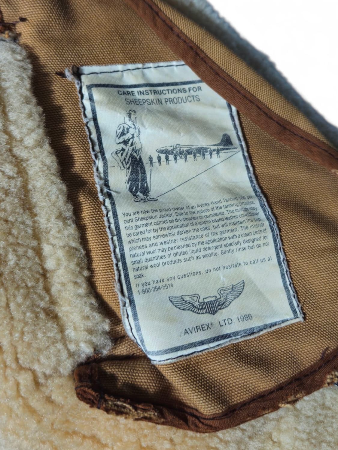 아비렉스 B-3 무통 무스탕 자켓 M 상품이미지9