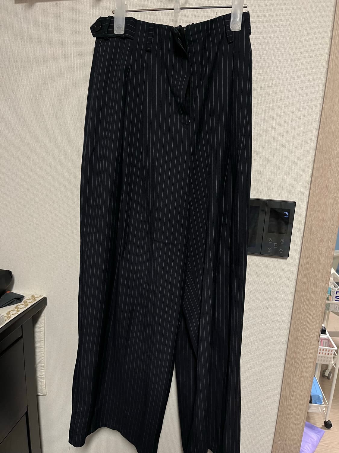 릿킴 스트라이프 슬랙스 트라우저 팬츠 네이비 상품이미지5