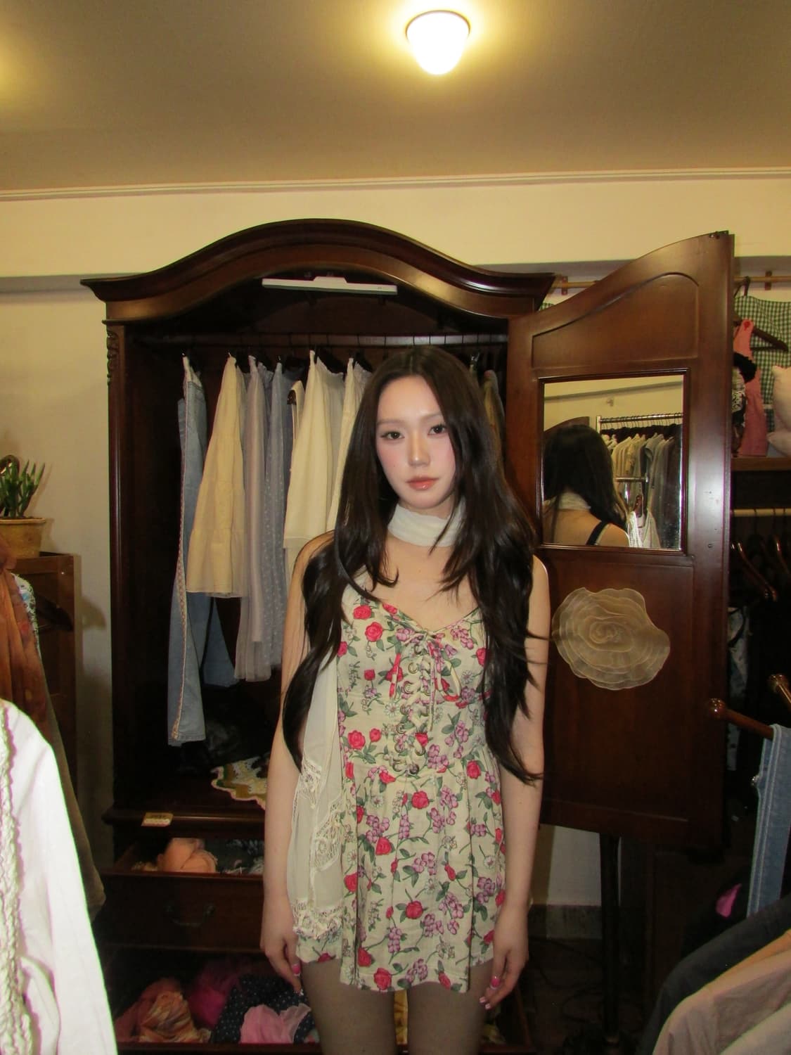 jpn vintage flower Wrap Skort 상품이미지5