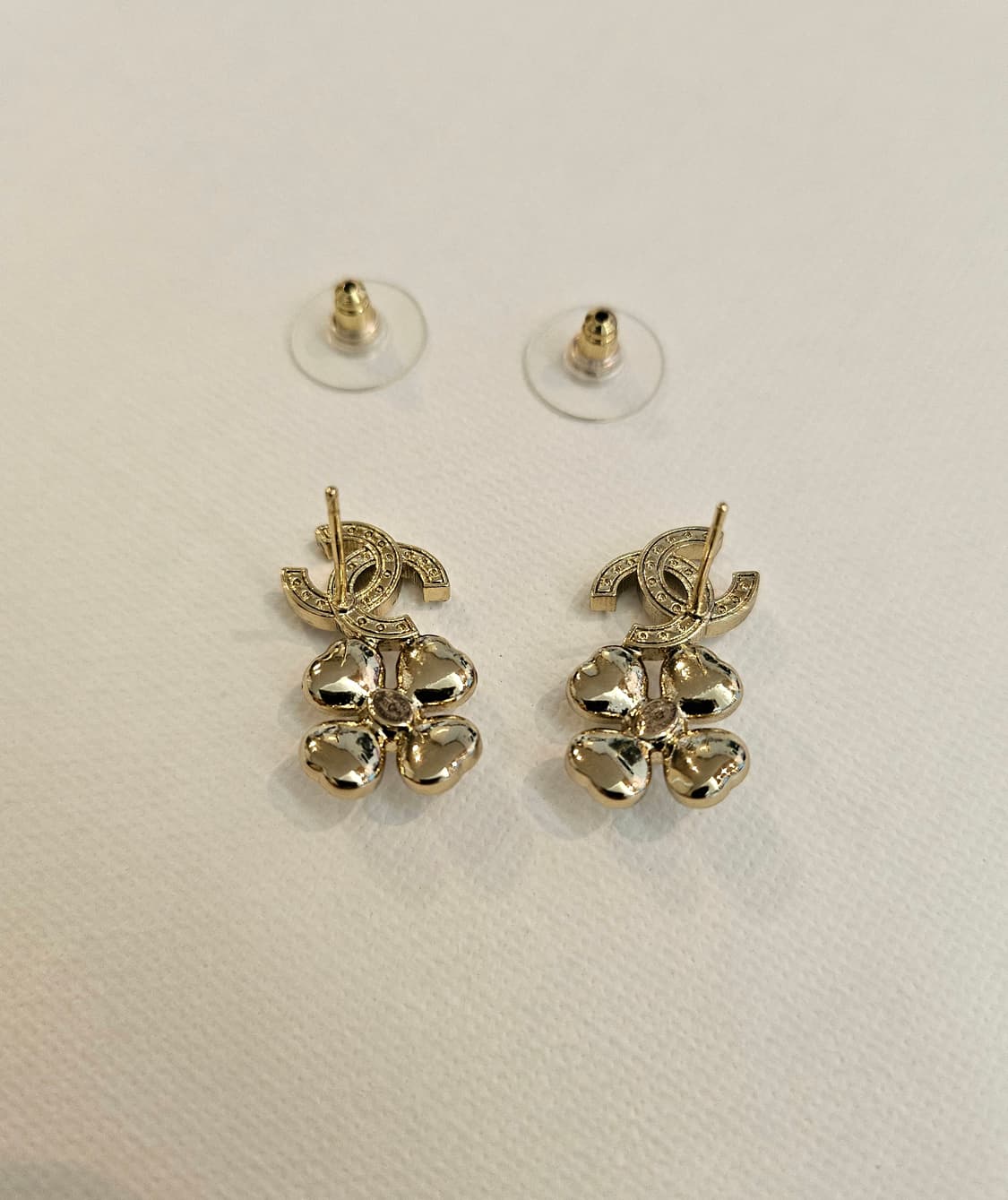 샤넬 CC 크리스탈플라워 귀걸이 샴페인골드 업사이클링 상품이미지6