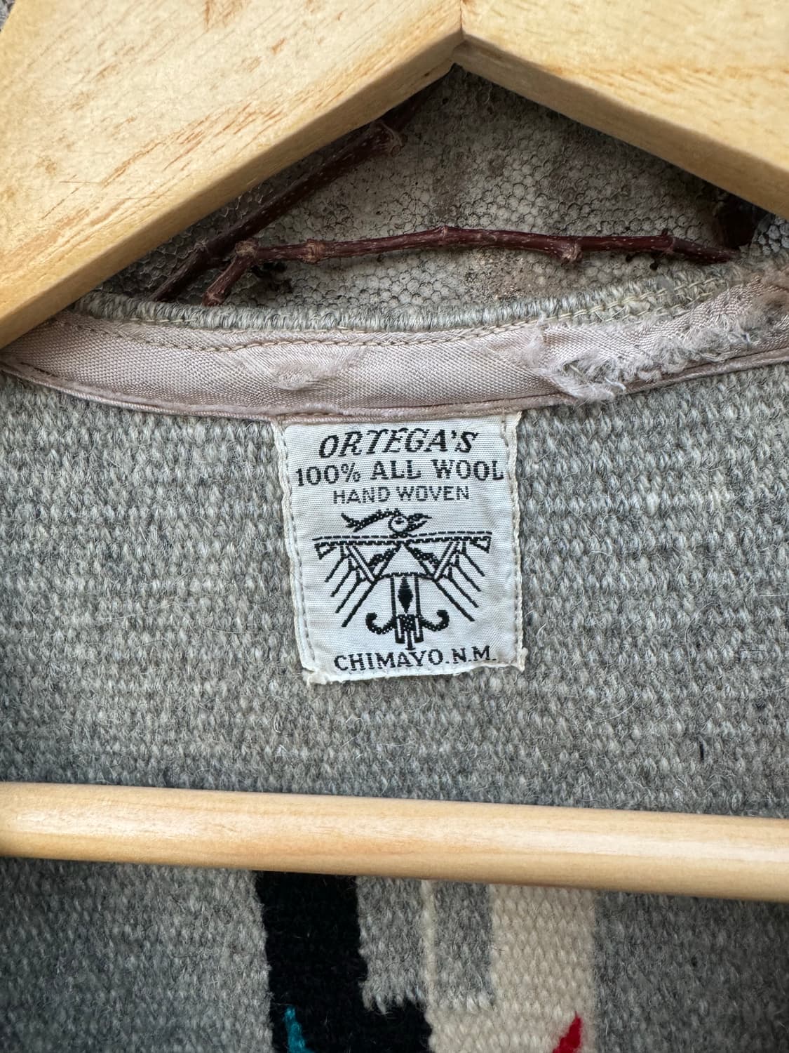 50s 빈티지 핸드 우븐 울 오르테가 치마요 베스트 조끼 나바호 웨스턴 상품이미지6