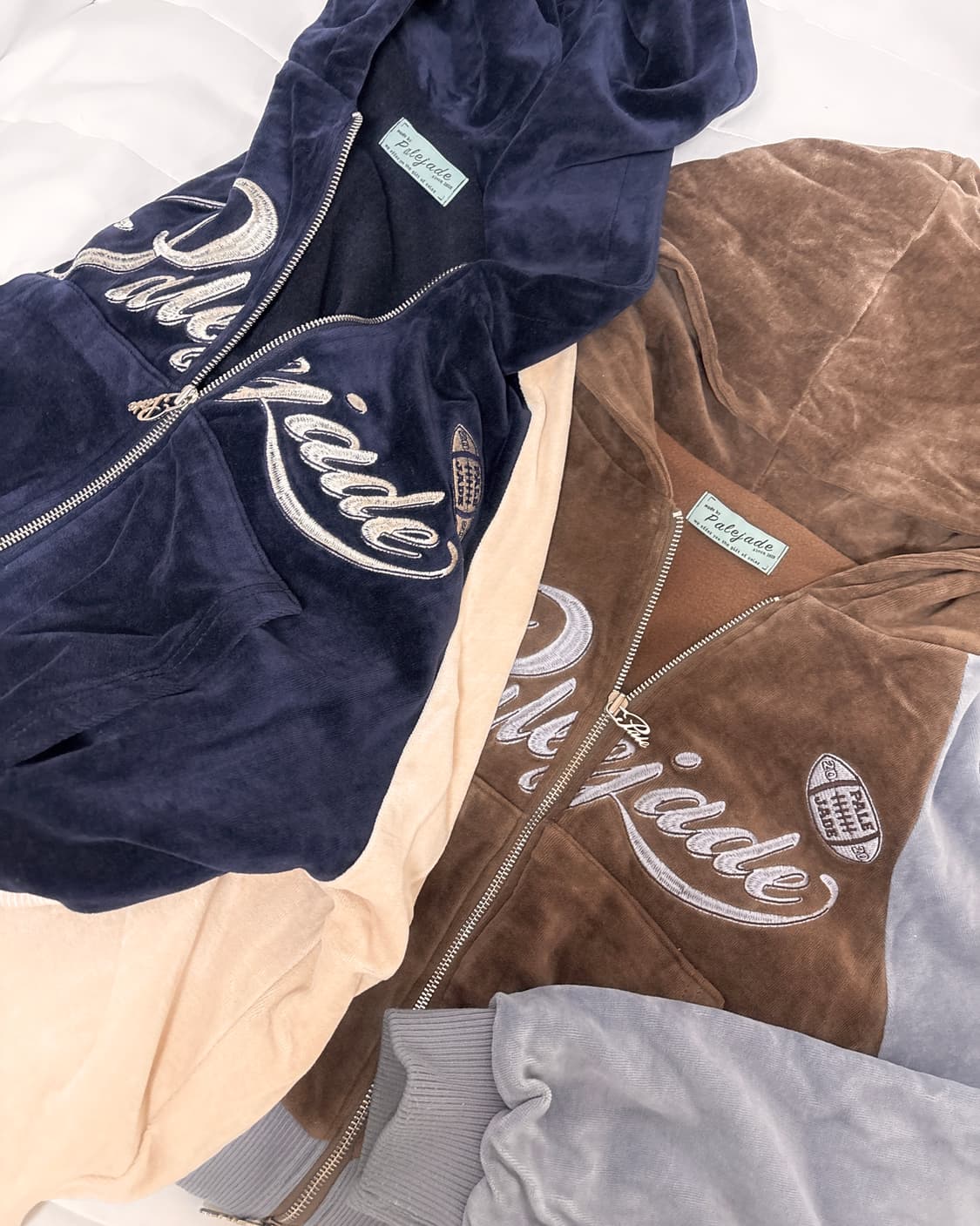 페일제이드 바시티 후드집업 갸루 브라운 네이비 상품이미지1