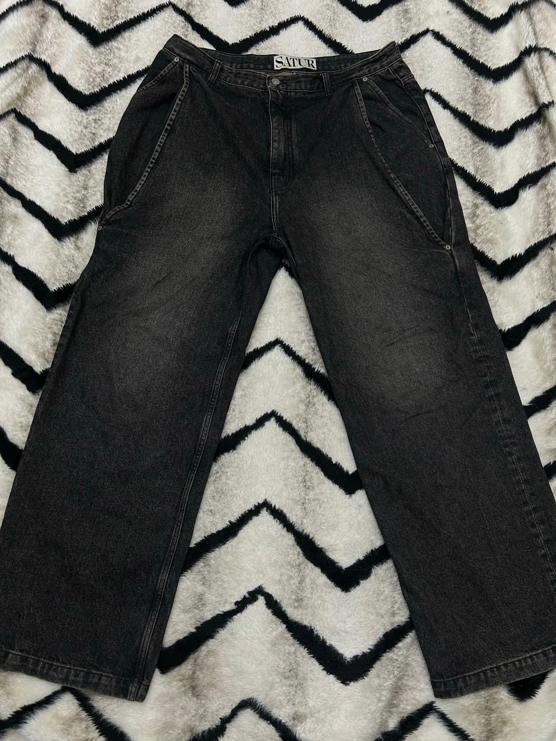 [XL]Satur 세터 비날레스 브러쉬 워시드 데님팬츠 상품이미지2