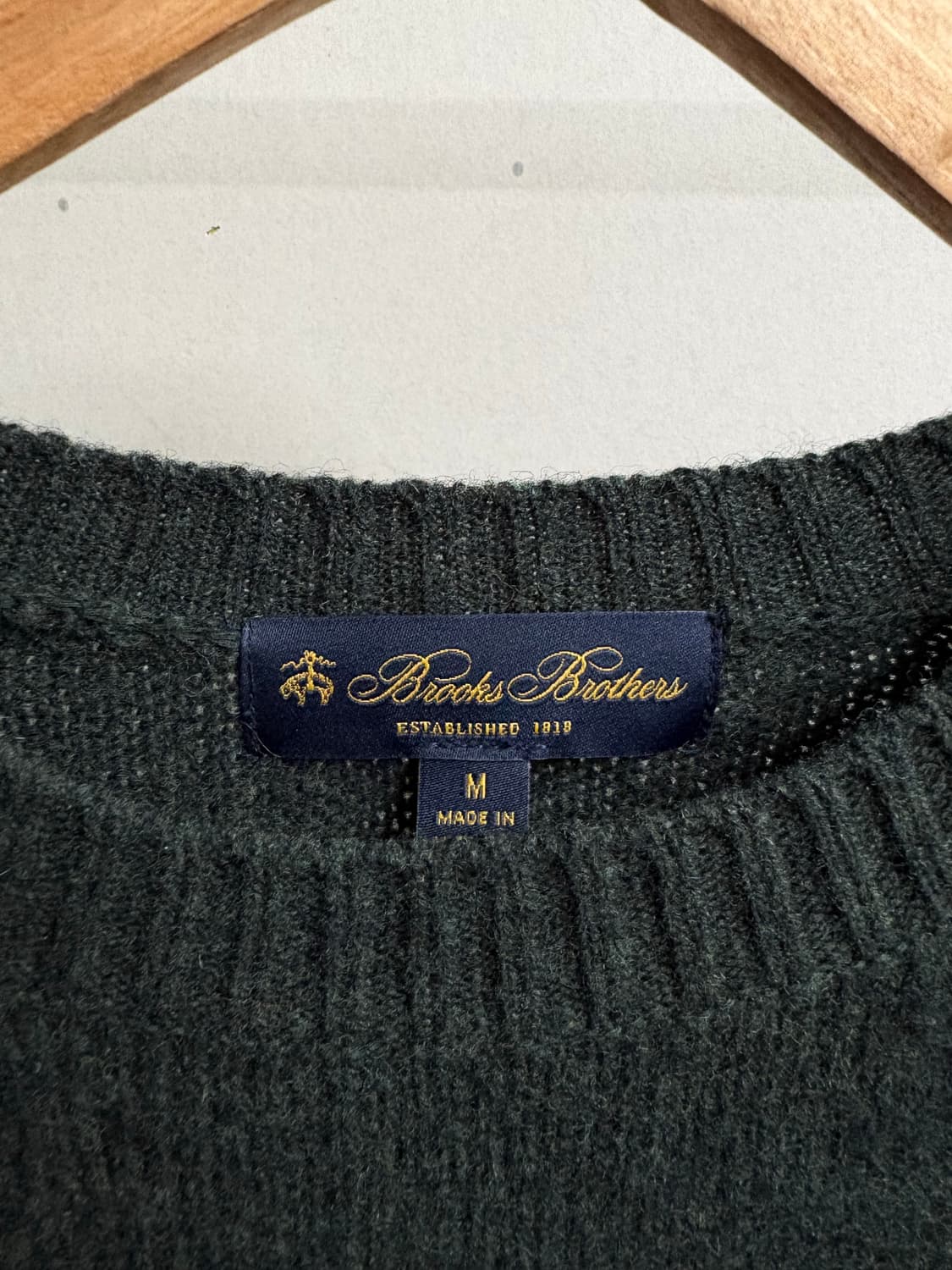브룩스브라더스 딥그린 울 니트 상품이미지3