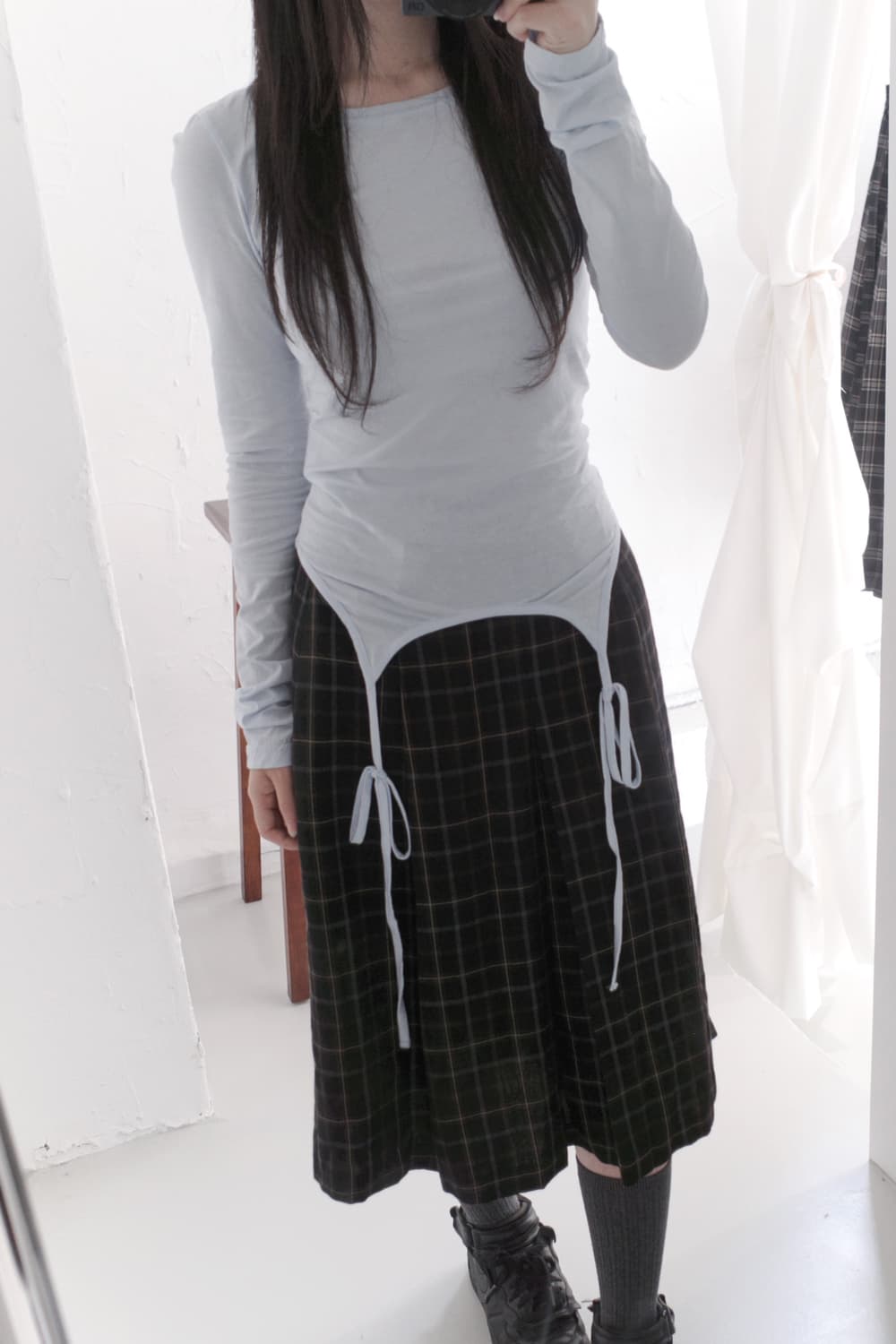 check buckle skirt 상품이미지6