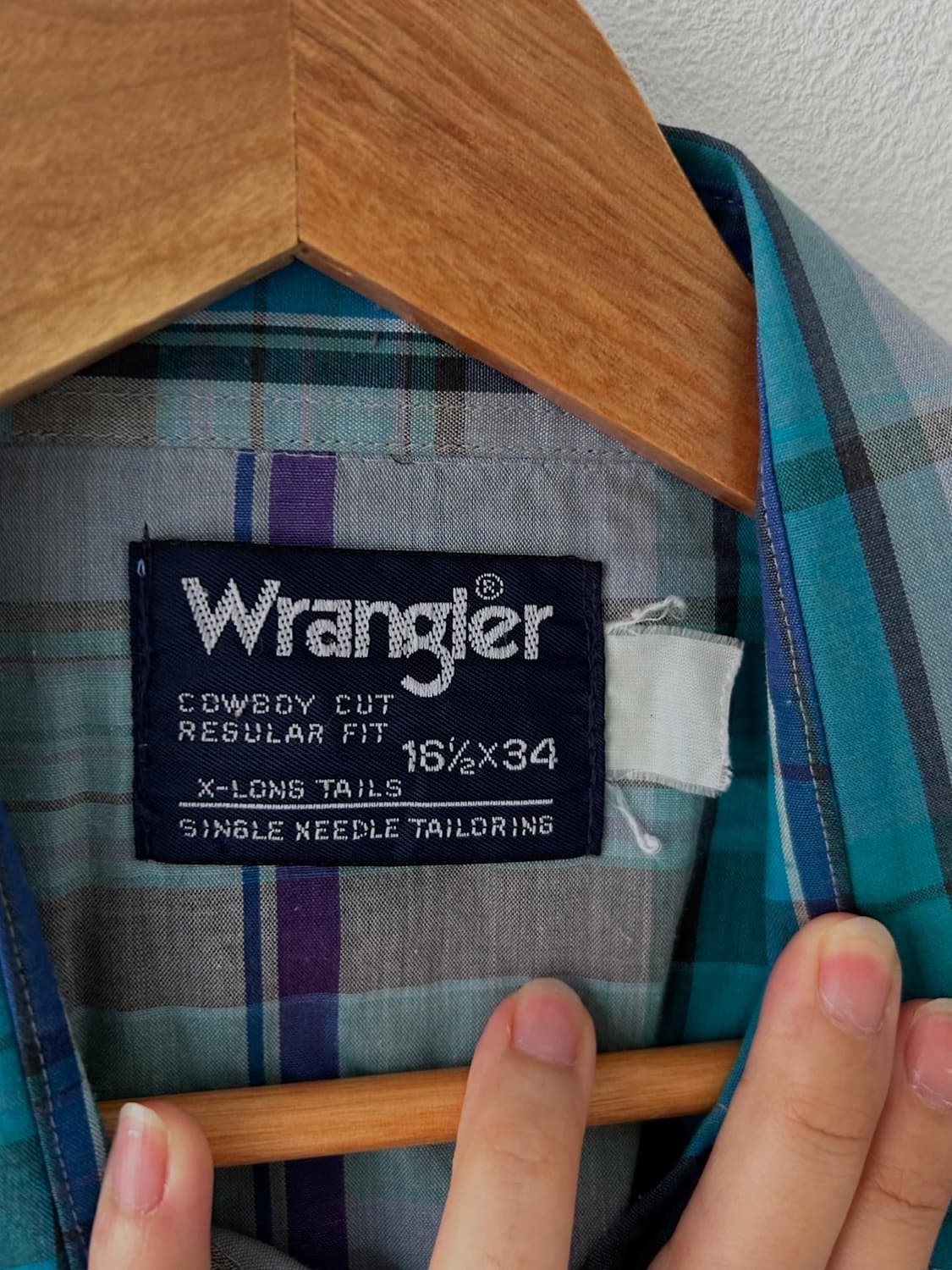 80's vtg Wrangler cowboy-cut  Western sh 상품이미지2